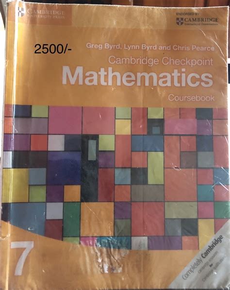 Cambridge Checkpoint Mathematics Coursebook 7 Usedbookslk