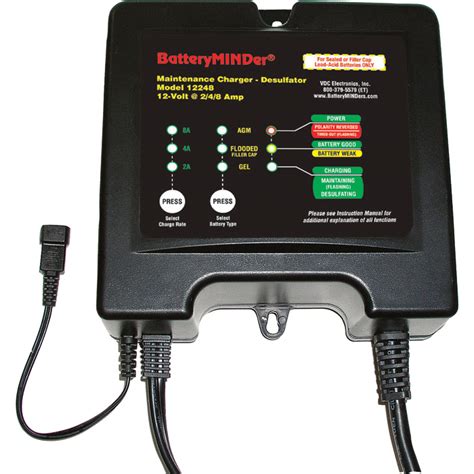Automatic 12v powersports battery charger key features to consider for the best battery maintainers BatteryMINDer Battery Charger/Maintainer with Desulfator ...