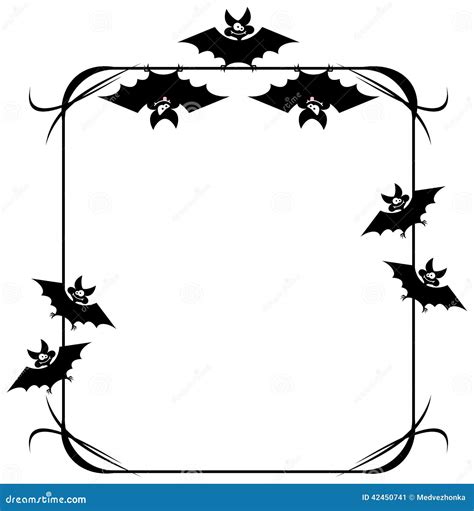 Frame With Bats Stock Vector Illustration Of Bats Vector 42450741