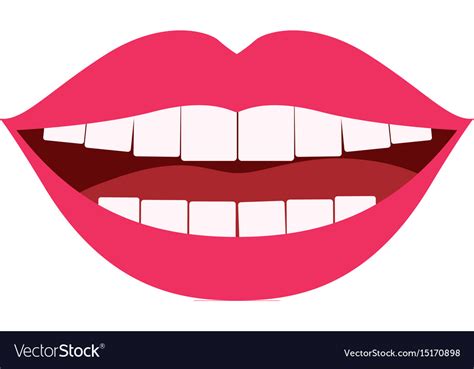 White Background With Smiling Mouth Royalty Free Vector