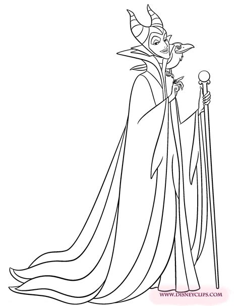 Maleficent Coloring Page Printable Braxtonteking