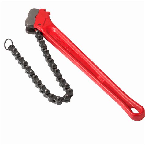 Pipe Wrench Ratchet Chain Wrench 24 Handle With 20 14 Chain Up To 5