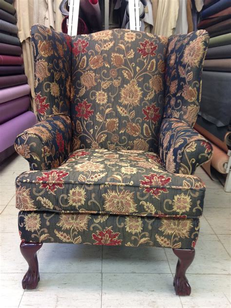 Upholstered chairs are the most commonly seen type of furniture. Reupholstered Wing Chairs | Foamland and Ted's Furniture ...