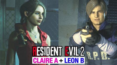 Resident Evil 2 Claire A Leon B Full Game Walkthrough No Commentary