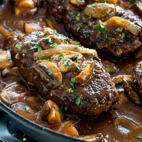 I always make enough extra sauce to serve over potatoes. Salisbury Steak Recipe - Jessica Gavin