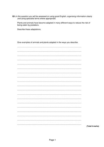 I've chosen 8 mistakes students make when they write letters. Set of 26 Biology extended writing questions (6 mark questions) NEW AQA GCSE 2016 | Teaching ...