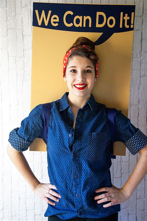 Rosie The Riveter Costume Diy Rosie The Riveter Hair Halloween Diy