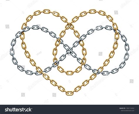 Heart Shape Infinity Symbol Made Intersected Stock Vector Royalty Free
