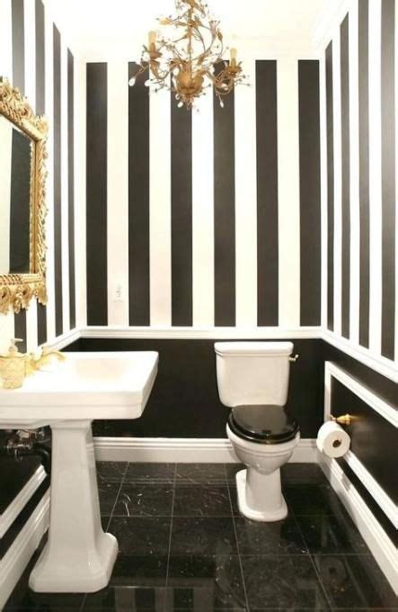 Best Striped Wallpaper Bathroom Black And White Ideas Striped
