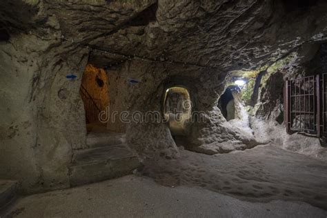 Derinkuyu Underground City In Cappadocia Turkey Stock Image Image Of