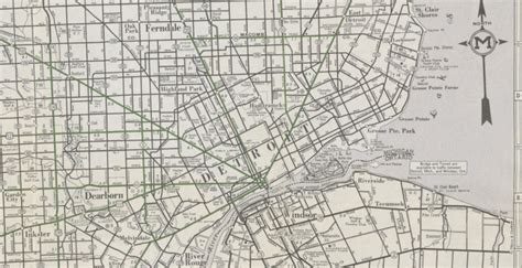 Map Detroit Transportation 1939 Detroitography
