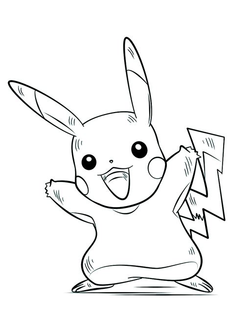 24 Picachu Coloring Pages Free Coloring Pages