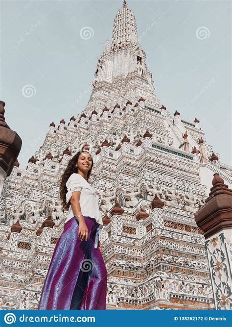 Main Pagoda At Wat Arun Bangkok Thailand Stock Photo Image Of Tile