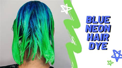 Blue Ombre Neon Hair Dye Youtube