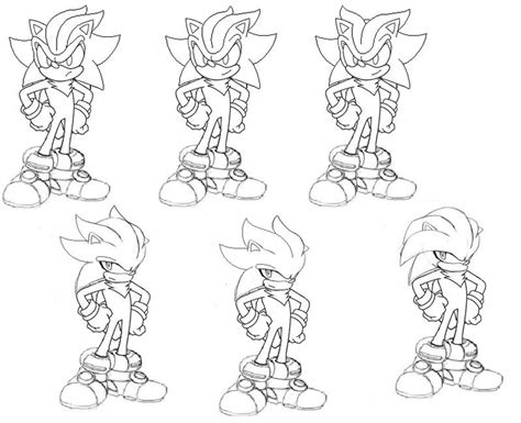 Dibujos De Sonic Shadow Y Silver Para Colorear Para