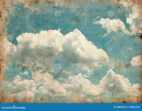 Retro Image Of Cloudy Sky Stock Photo Image Of High 58862072