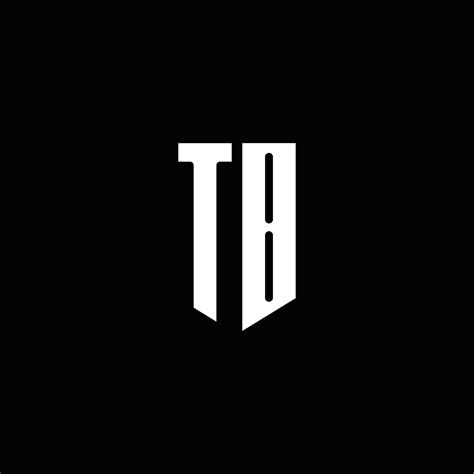 Tb Logo Monogram With Emblem Style Isolated On Black Background 3740969