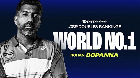 Rohan Bopanna Reaches Doubles World No 1 Atp Tour Tennis
