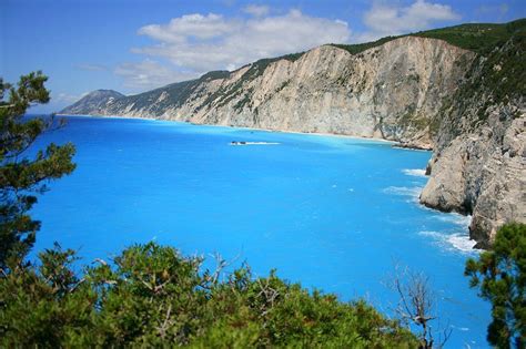 Greece Ionian Islands Lefkas Is Lefkada Viem Over The West Coast