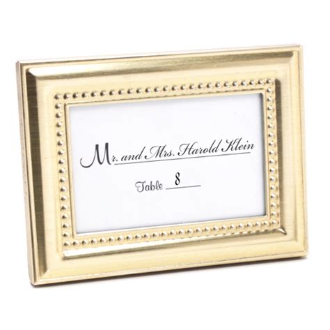 Beaded Gold Place Card Holder Frame 3 Or Less Wedding Favors Wedding Favors Wedding