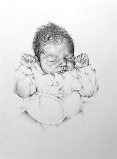 Maybe you would like to learn more about one of these? Personalised Baby Portrait Drawing, Pencil Drawing from Baby Photo in 2020 | Baby portraits ...