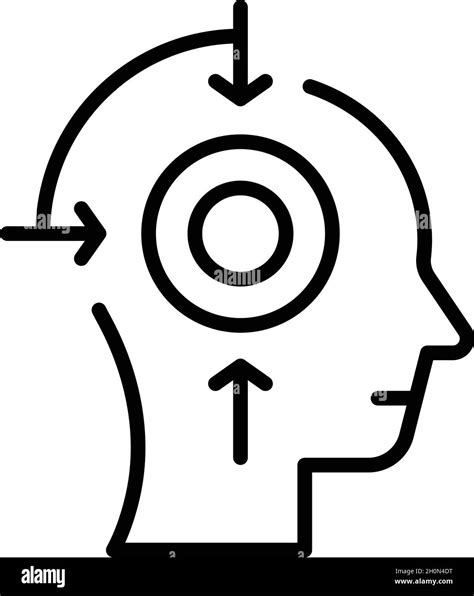 Cognitive System Icon Outline Vector Visual Perception Sensory