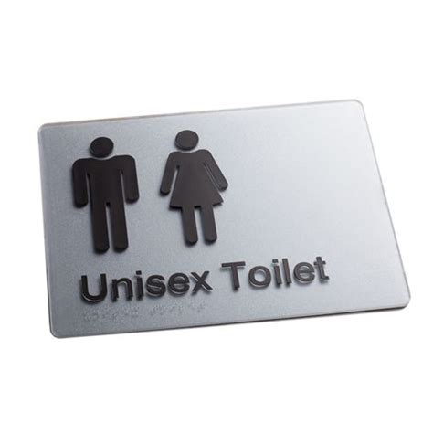 Sandleford 180 X 235mm Unisex Toilet Braille Sign Bunnings Australia