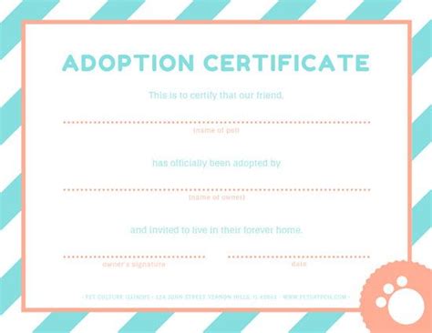 Best 25 Adoption Certificate Ideas On Pinterest Paw Patrol Stuffed