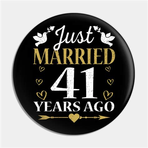 Just Married 41 Years Ago Anniversary T 41st Wedding Anniversary