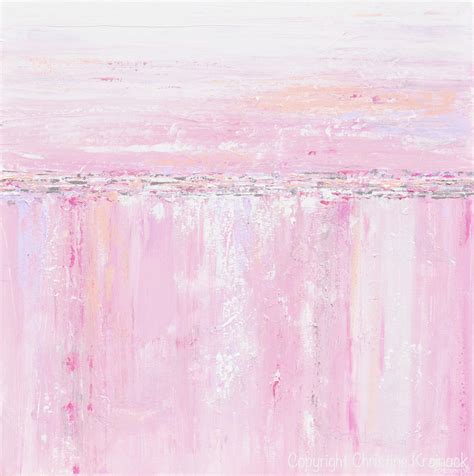 Original Art Abstract Painting Pink White Grey Textured Home Wall Art