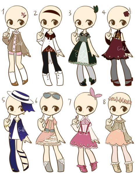 Outfit Adopts Batch 6 Closed By Nuggiez Character Design Drawing Anime Clothes Cute Drawings
