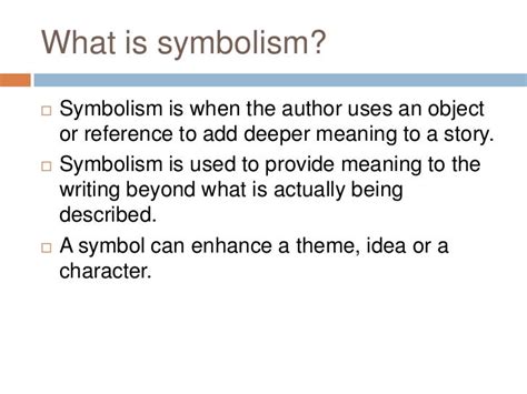 Symbolism In Literature