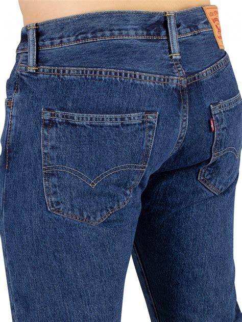 levi s stonewash 501 original fit denim jeans in blue for men lyst