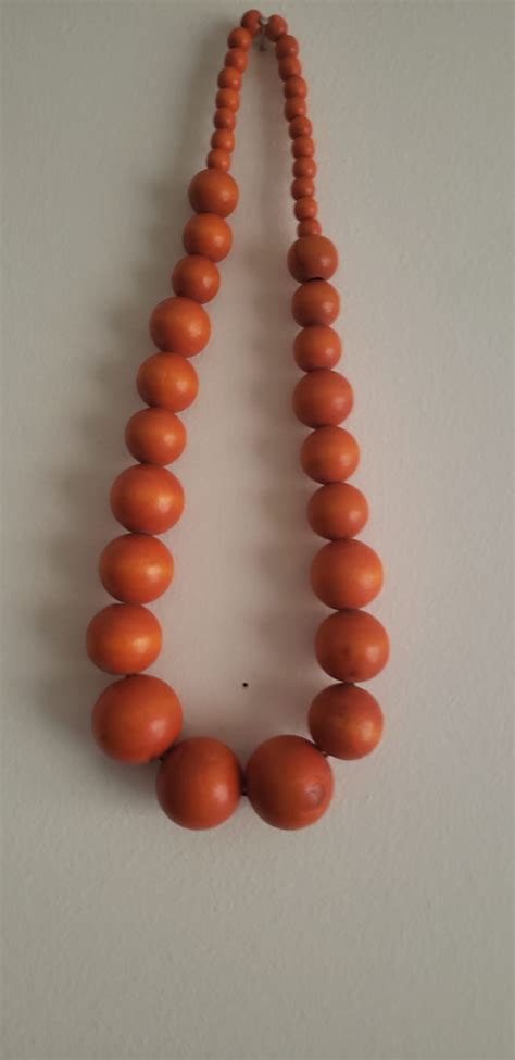 Orange Wooden Beads Mimizuri Designs