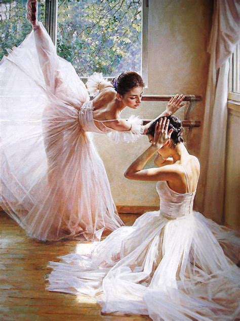 Love Art Beautiful Ballet Dancer Oil Painting Dancer Painting