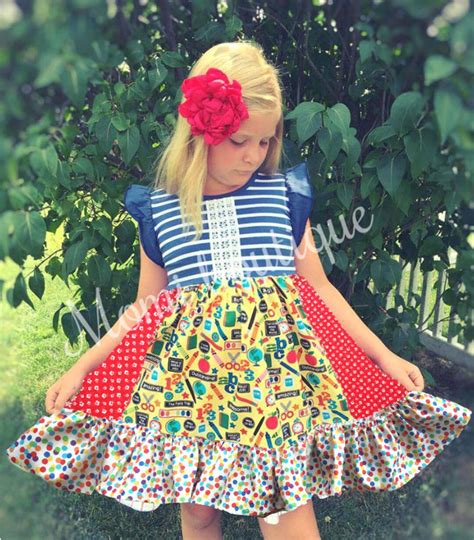 Back To School Dress First Day Of School Dress Classroom Etsy