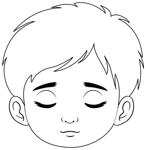 Premium Ai Image Cartoon Boy Closing His Eyes