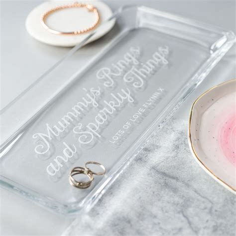 Personalised Glass Jewellery Tray Jewelry Tray Personalized Glass Glass Jewelry
