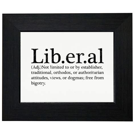Liberal Definition Dictionary Graphic Design Framed Print Poster Wall