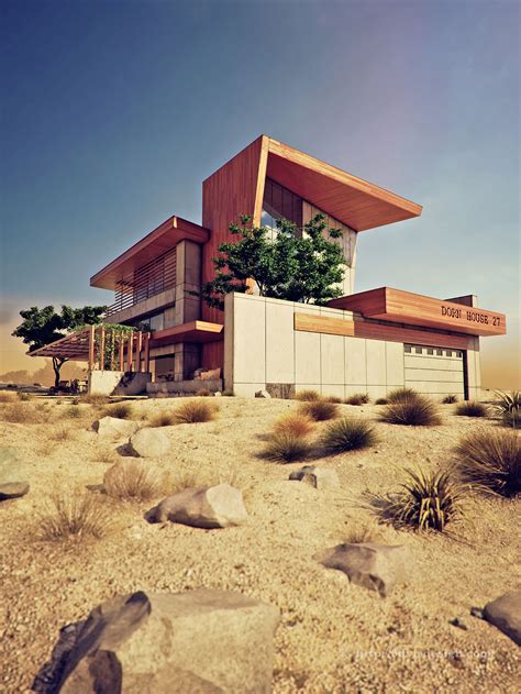 Architectural rendering exterior / Desert Rose (Competition project ...