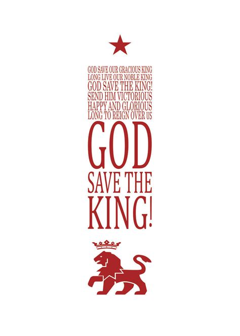 Wall Art Print God Save The King Ukposters