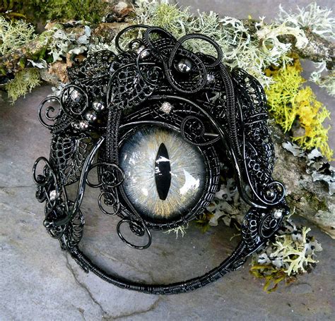 Dragon Eye Gothic Evil Eye Pin Brooch By Twistedsisterarts I See This Larger To Hang On The Wall