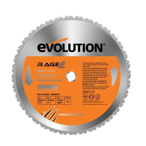 Evolution Power Tools Rage 14 In Multipurpose Replacement Blade