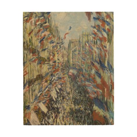 Rue Montorgueil In Paris By Claude Monet Wood Print Monet Paintings