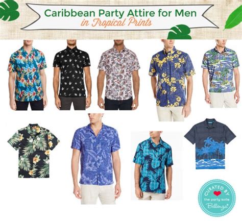Caribbean Party Attire For Men In Tropical Prints