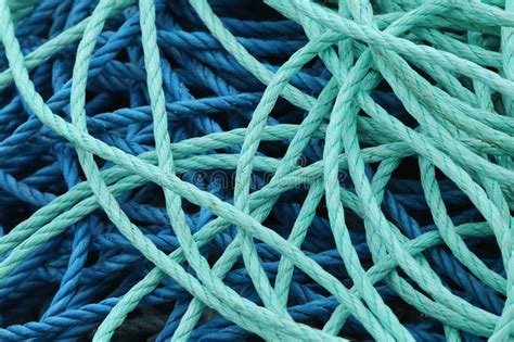 Blue Nylon Rope Two Shades Stock Photos Free And Royalty Free Stock