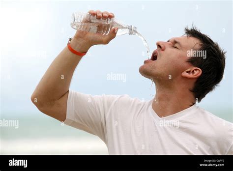Man Drinking Water Stock Photo Alamy