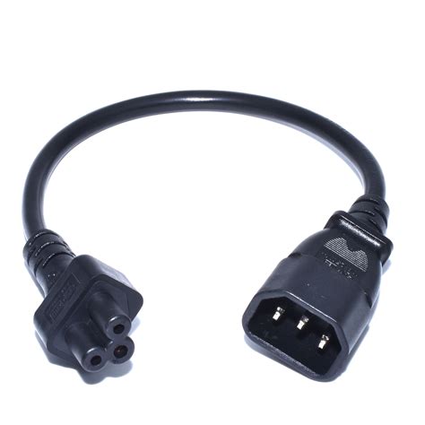 Iec 320 C14 Male Plug To C5 Female Adapter Cable Iec 3 Pin Male To C5