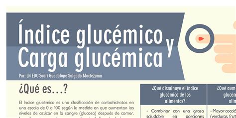 índice Glucémico Y Carga Glucémica Federación Mexicana De Diabetes Ac