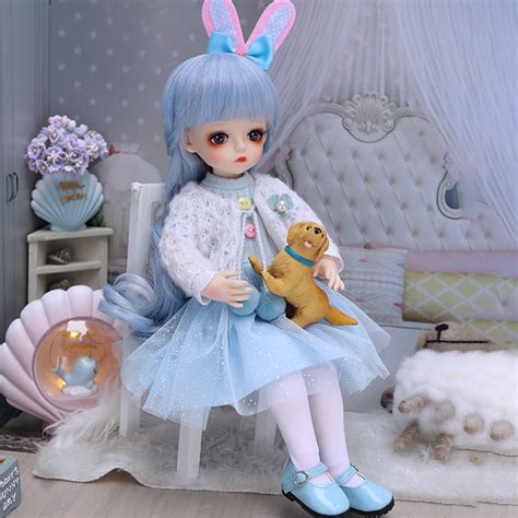 Outlet Shopping 45cm Blue Fairy Npk Bjd Ball Jointed Doll High Vinyl